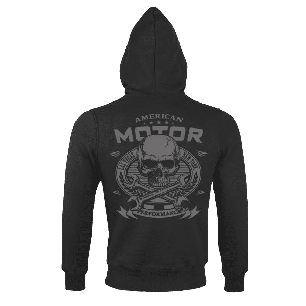 Gefütterter Reißverschluss-Hoodie "American Motor“