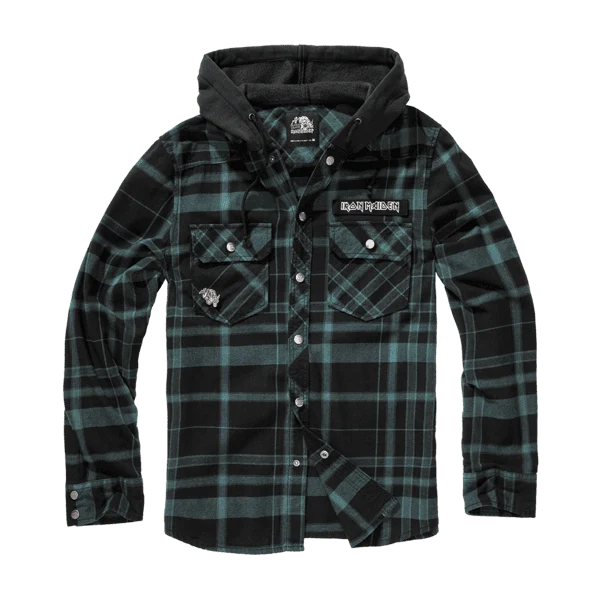 Iron Maiden Checkshirt mit Kapuze