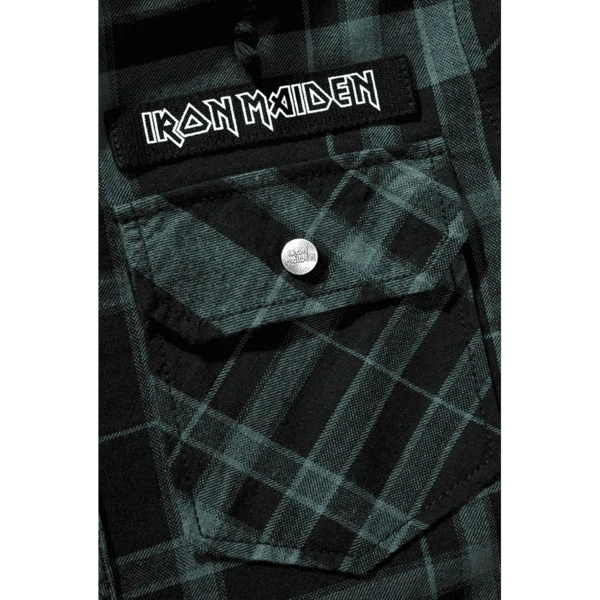 Iron Maiden Checkshirt mit Kapuze