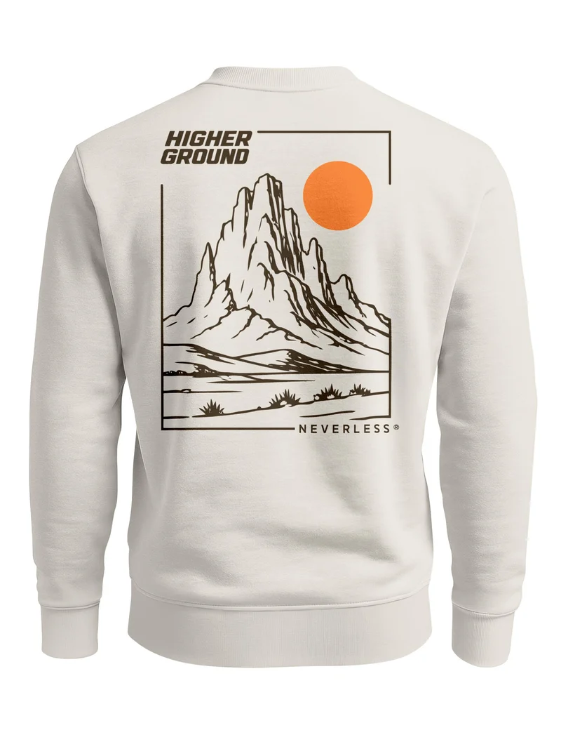 Herren Sweatshirt Summit Vibes Mountain Backprint Regular Fit