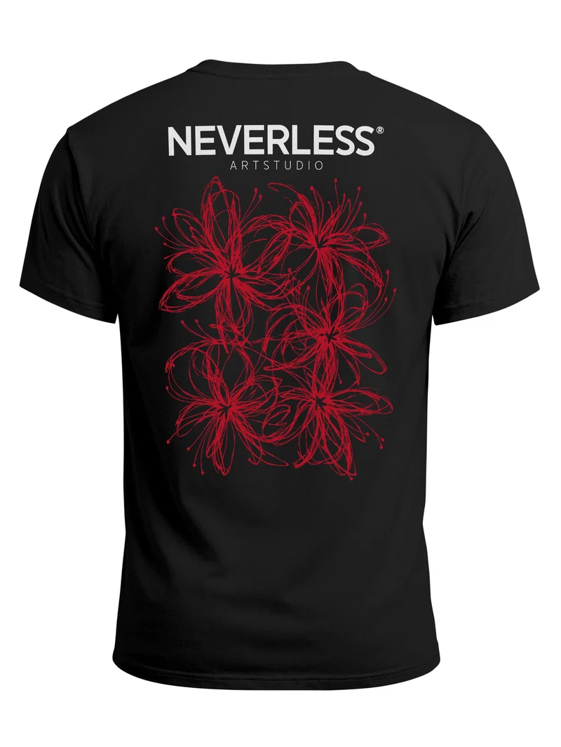 Herren T-Shirt Backprint Berge Wald Camping – Baumwollshirt Streetstyle Slim Fit