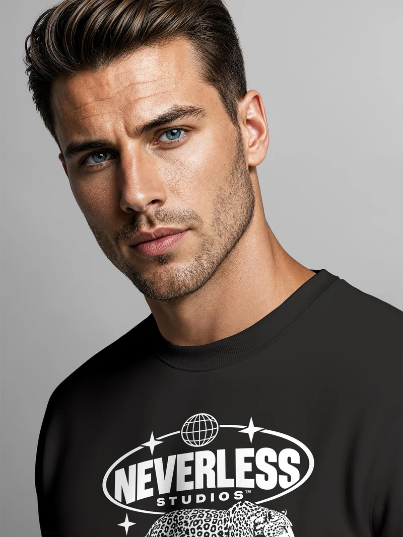 Herren Sweatshirt mit Jaguar-Print Regular Fit