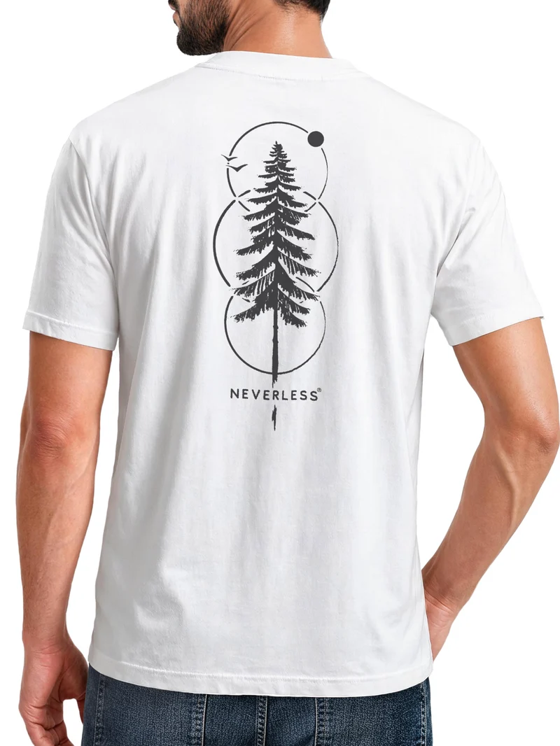 Herren T-Shirt Frontprint - Outdoor Baum Design - Baumwollshirt Männer Fashion Streetstyle Slim Fit