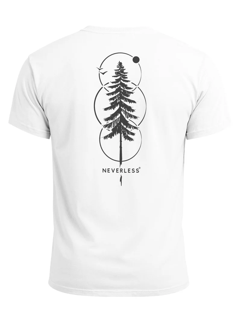 Herren T-Shirt Frontprint - Outdoor Baum Design - Baumwollshirt Männer Fashion Streetstyle Slim Fit