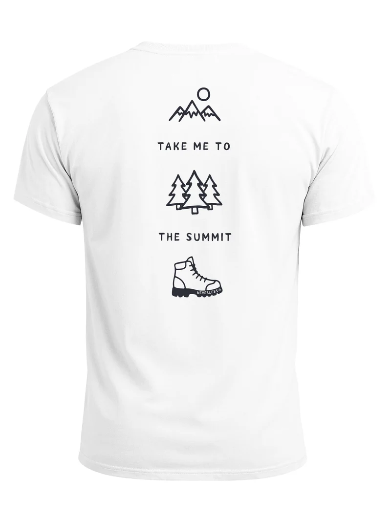 Herren T-Shirt Backprint - Outdoor Icons - Baumwollshirt Männer Fashion Streetstyle Slim Fit