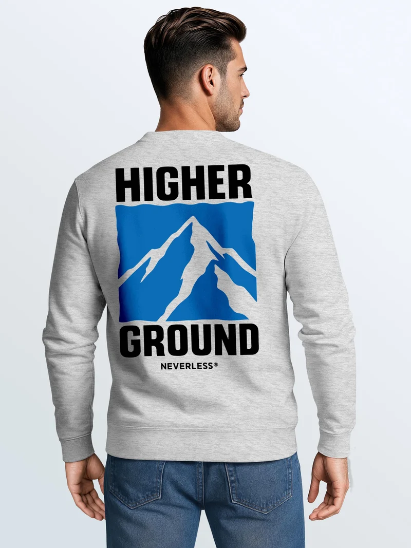 Herren Sweatshirt Higher Ground Mountain Backprint Regular Fit