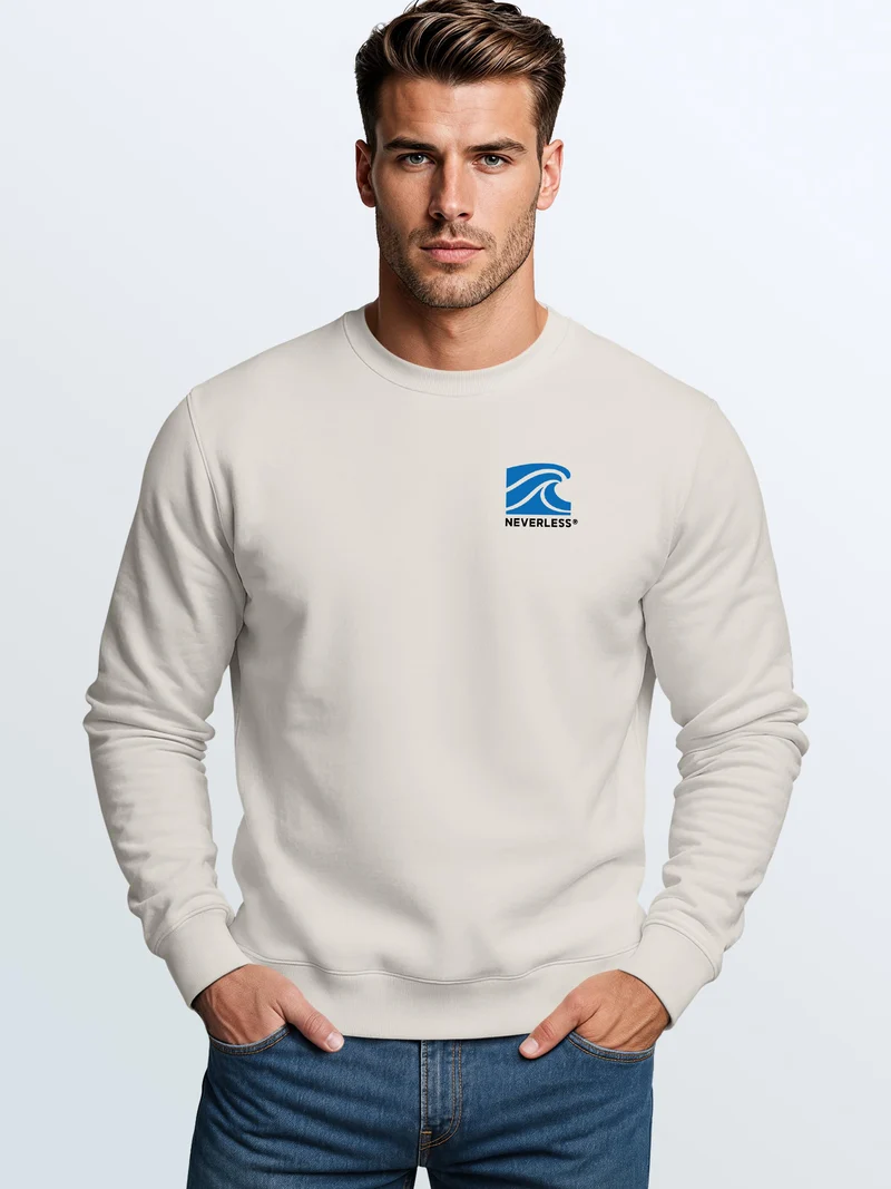 Herren Sweatshirt Ocean Calls Wave Backprint Regular Fit