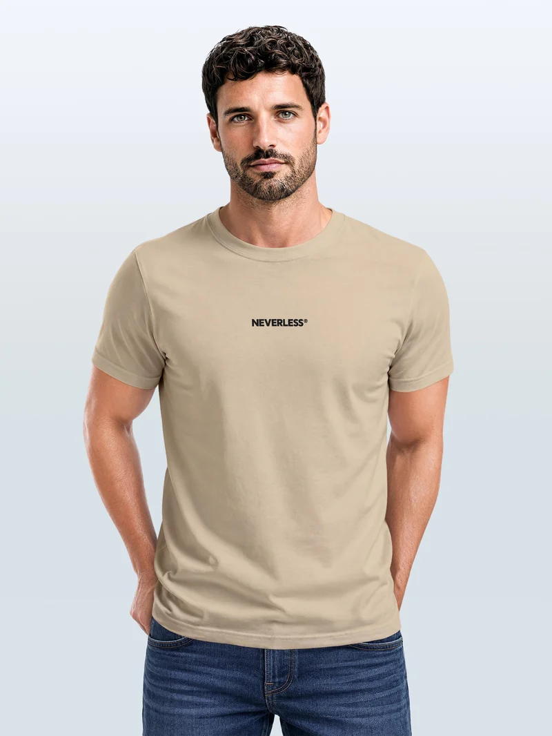 Herren T-Shirt Backprint Cowboy Western Desert Sunset – Baumwollshirt Streetstyle Slim Fit