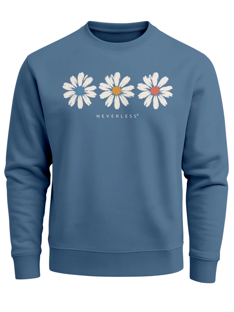 Herren Sweatshirt mit Gänseblümchen-Print Regular Fit