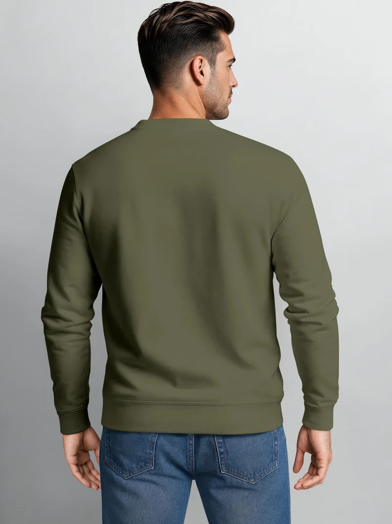 Herren Sweatshirt mit Gänseblümchen-Print Regular Fit