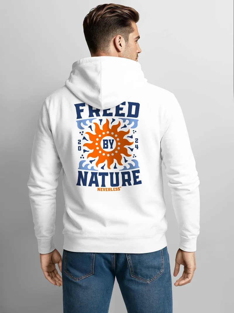 Herren Sweatjacke Backprint Nature Outdoor Design Zipjacke Zip-Hoodie Männer Fashion Streetstyle