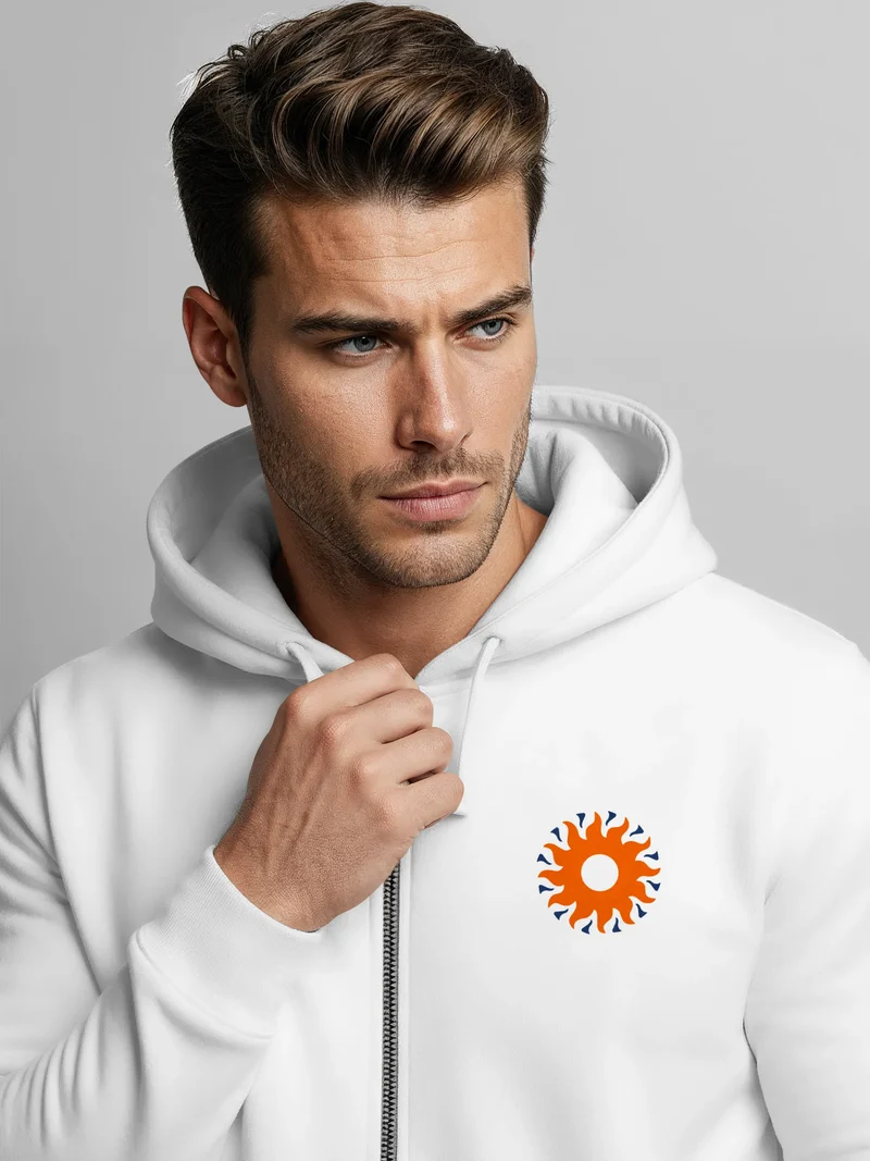 Herren Sweatjacke Backprint Nature Outdoor Design Zipjacke Zip-Hoodie Männer Fashion Streetstyle