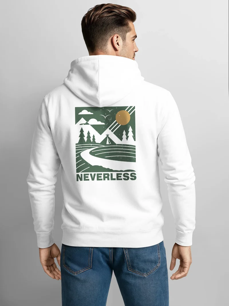 Herren Sweatjacke Backprint Outdoor Grafik Zipjacke Zip-Hoodie Männer Nature Inspired Fashion Streetwear
