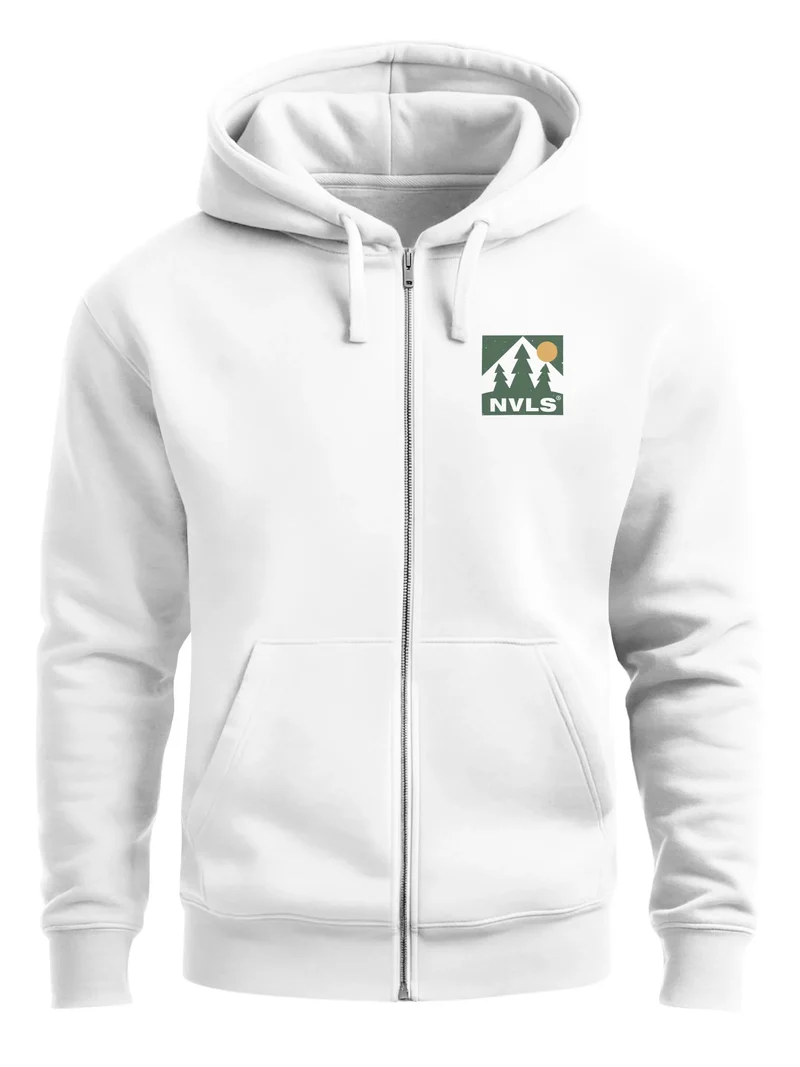 Herren Sweatjacke Backprint Outdoor Grafik Zipjacke Zip-Hoodie Männer Nature Inspired Fashion Streetwear