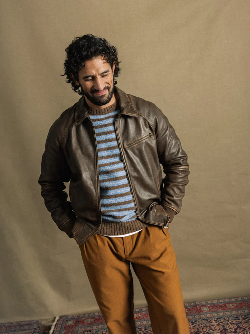MMGThom Leather Bomber Jacket