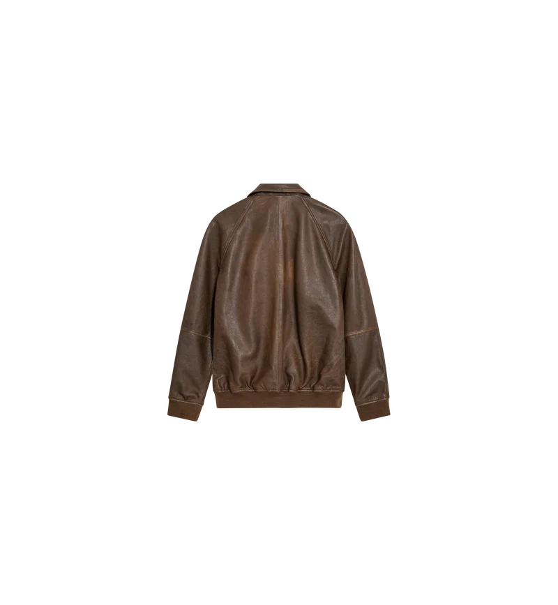MMGThom Leather Bomber Jacket