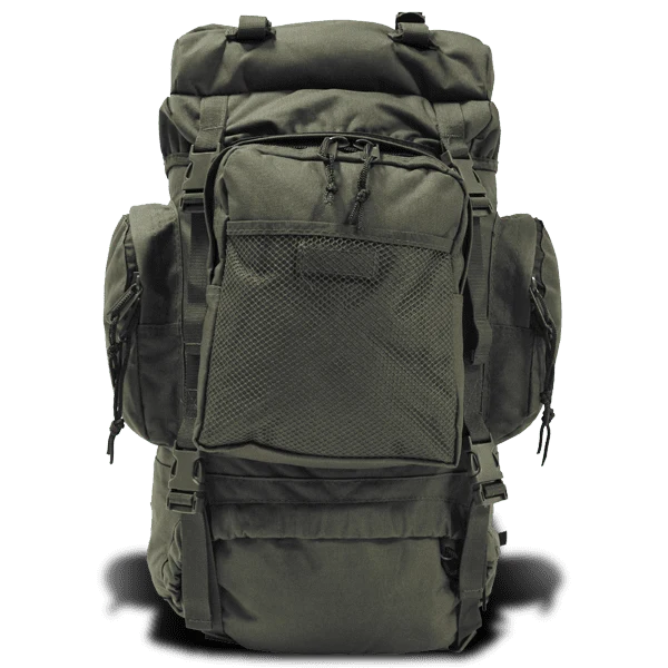 55 Liter Rucksack im Military-Look
