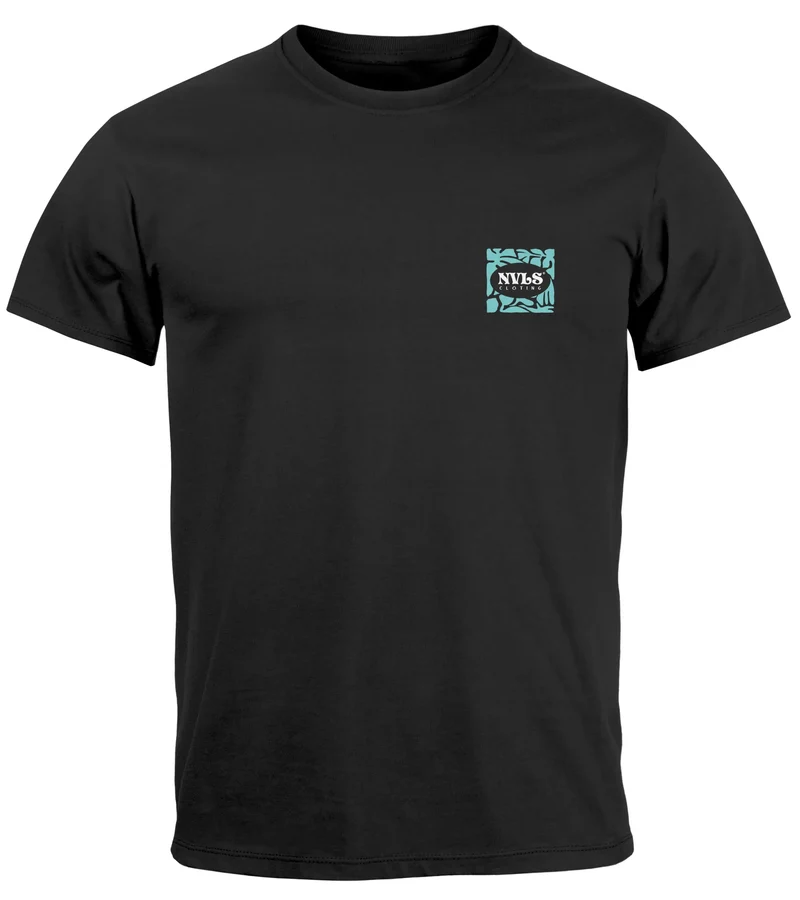 Backprint T-Shirt Herren California Schriftzug Rückenprint und Brustlogo Streetstyle Sommer Fashion