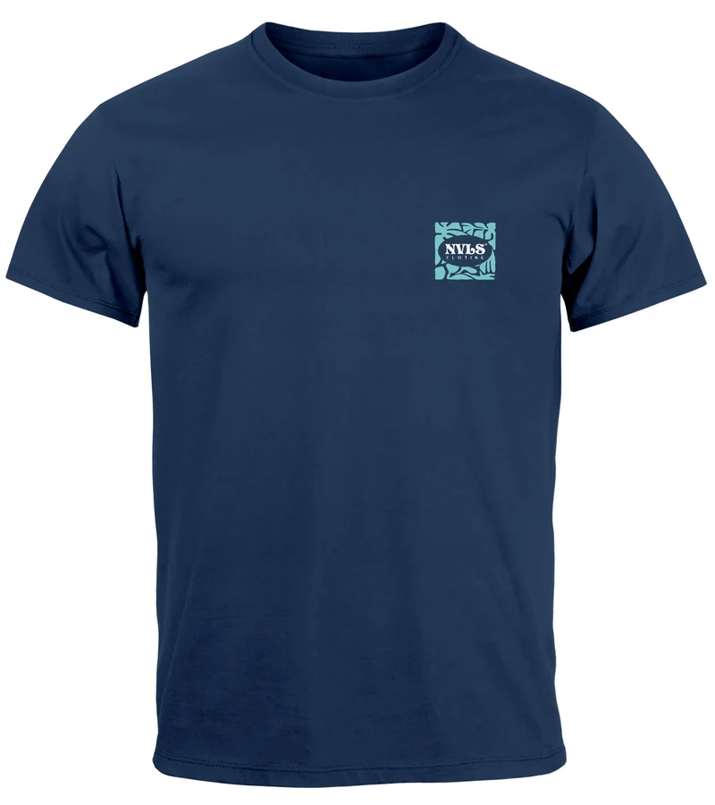 Backprint T-Shirt Herren California Schriftzug Rückenprint und Brustlogo Streetstyle Sommer Fashion