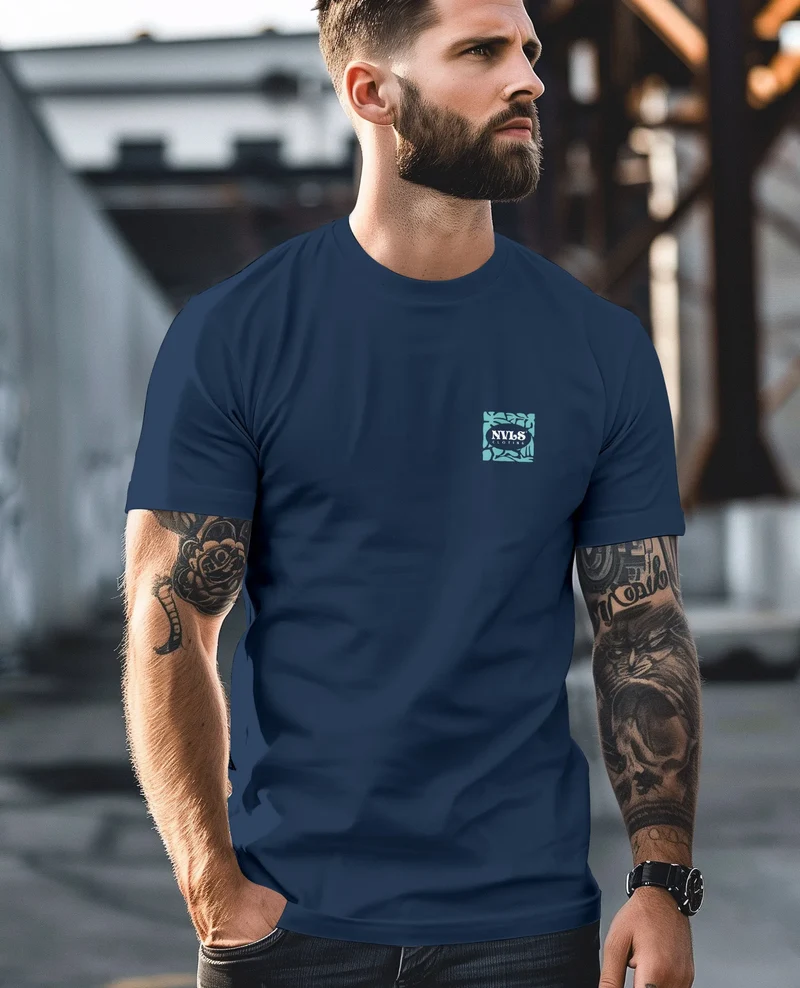 Backprint T-Shirt Herren California Schriftzug Rückenprint und Brustlogo Streetstyle Sommer Fashion
