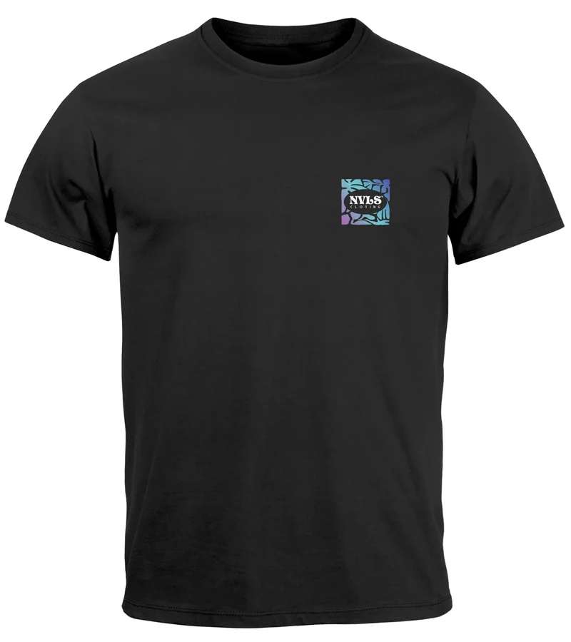 Backprint T-Shirt Herren California Schriftzug Rückenprint und Brustlogo Streetstyle Sommer Fashion