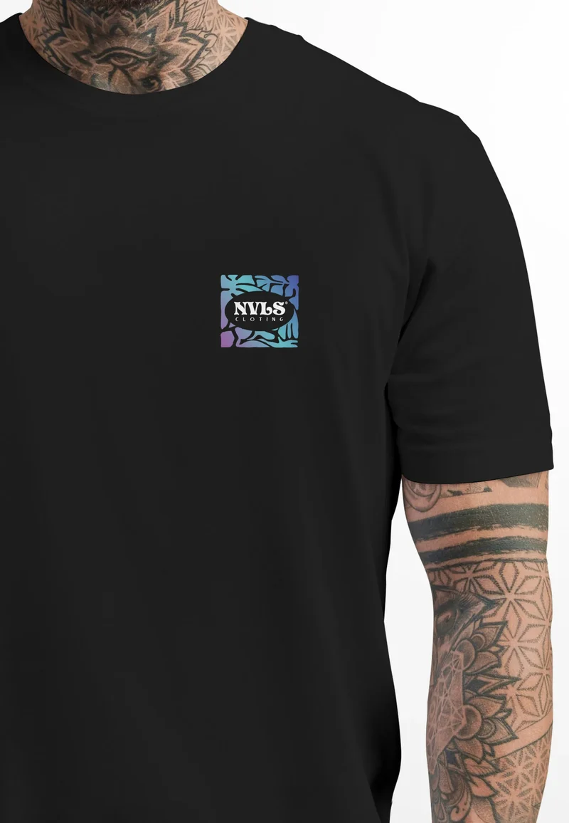 Backprint T-Shirt Herren California Schriftzug Rückenprint und Brustlogo Streetstyle Sommer Fashion