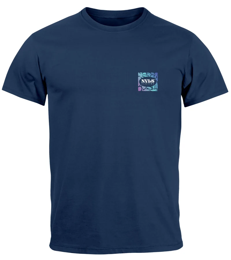 Backprint T-Shirt Herren California Schriftzug Rückenprint und Brustlogo Streetstyle Sommer Fashion