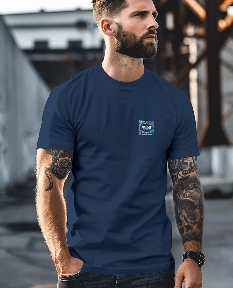 Backprint T-Shirt Herren California Schriftzug Rückenprint und Brustlogo Streetstyle Sommer Fashion