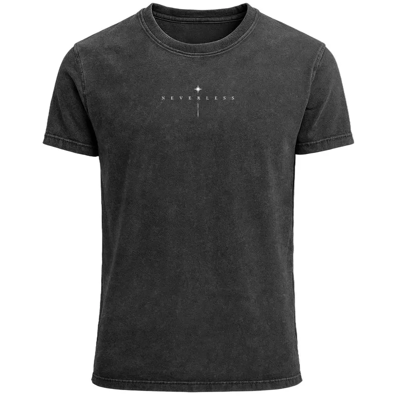 Herren Vintage T-Shirt Backprint Sonne Mond | Spirituelles Grafikshirt | Printshirt Astrologie Design Cosmic Style | Baumwolle Used Look