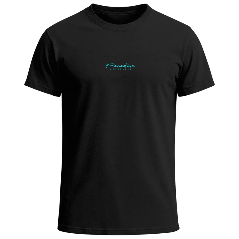 Backprint T-Shirt Herren Palmen Fotoprint Vintage Retro Aufdruck Streetwear Männer Fashion Sommer