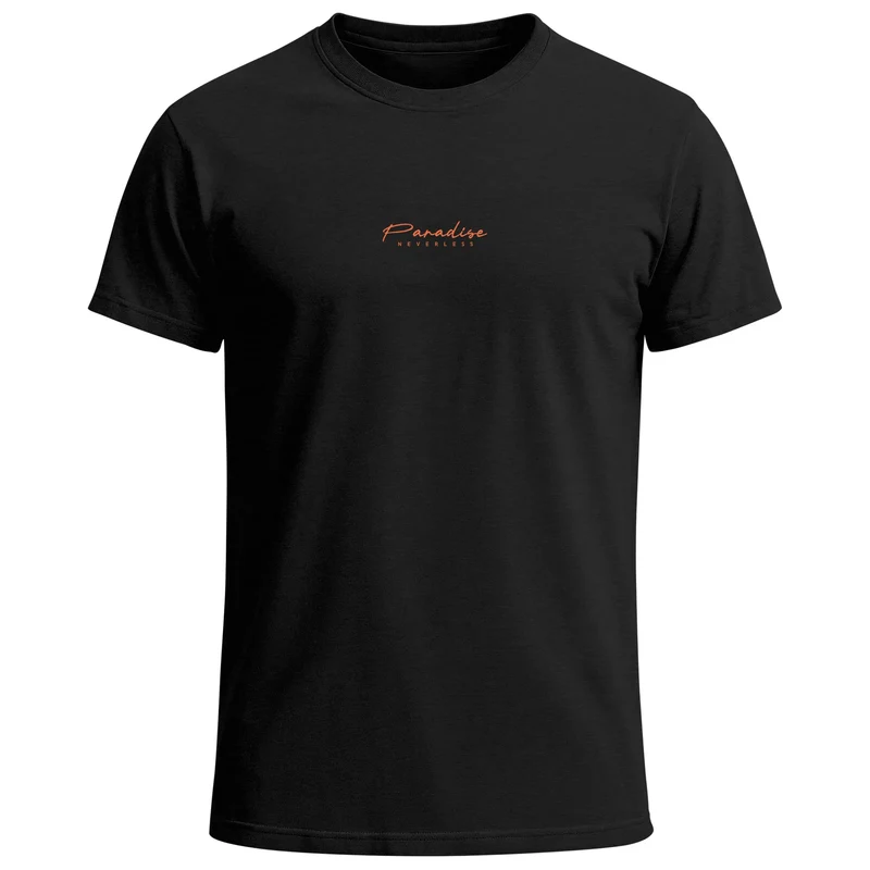 Backprint T-Shirt Herren Palmen Fotoprint Vintage Retro Aufdruck Streetwear Männer Fashion Sommer