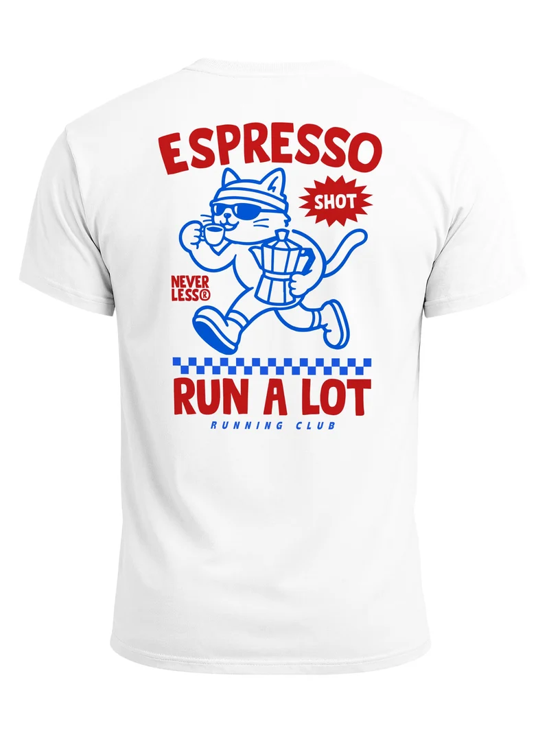 Herren T-Shirt Espresso Running Club Backprint Slim Fit
