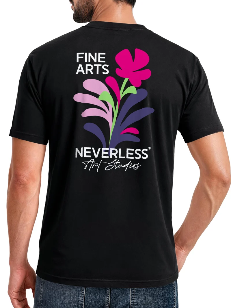 Herren T-Shirt Fine Arts Botanical Backprint Slim Fit