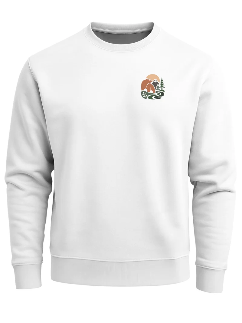 Herren Sweatshirt mit Frontprint - Nature Adventure - Regular Fit