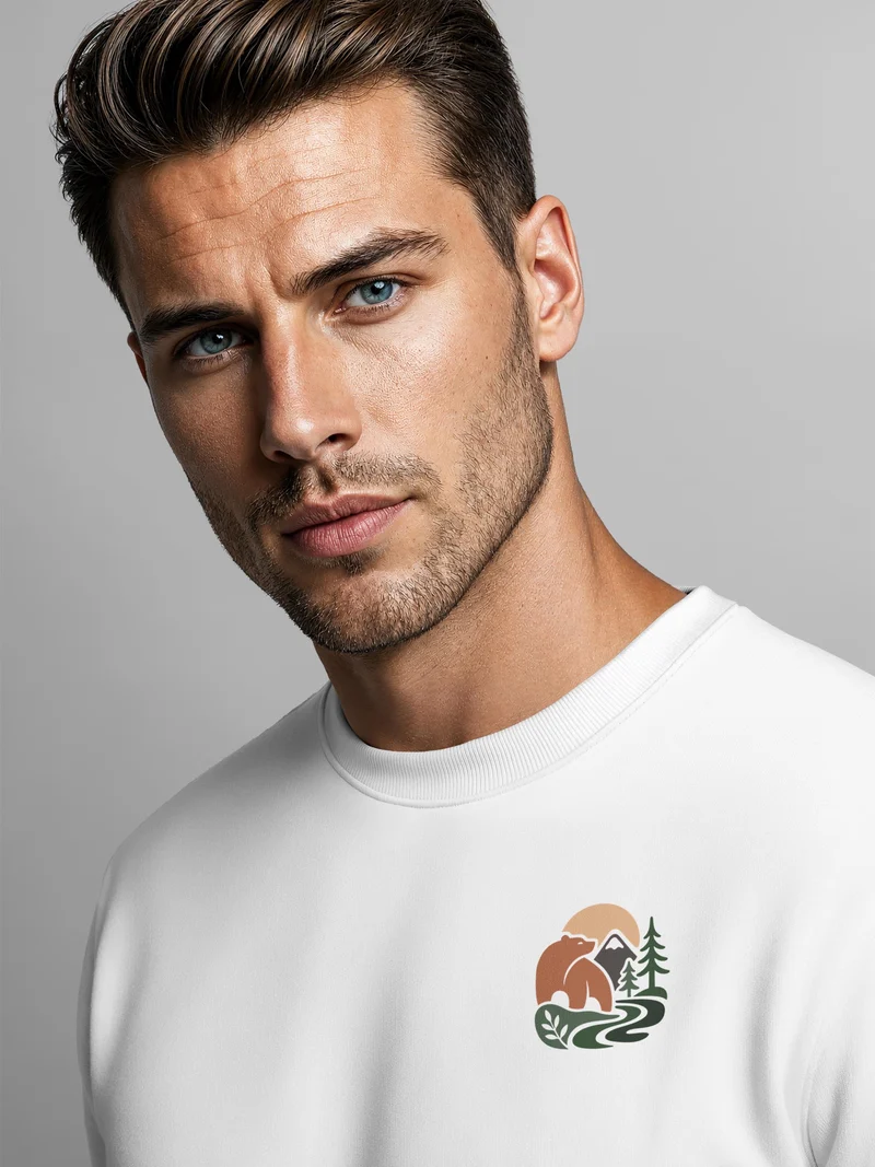Herren Sweatshirt mit Frontprint - Nature Adventure - Regular Fit