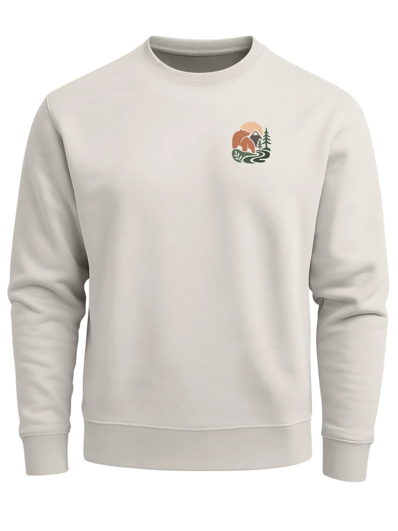 Herren Sweatshirt mit Frontprint - Nature Adventure - Regular Fit