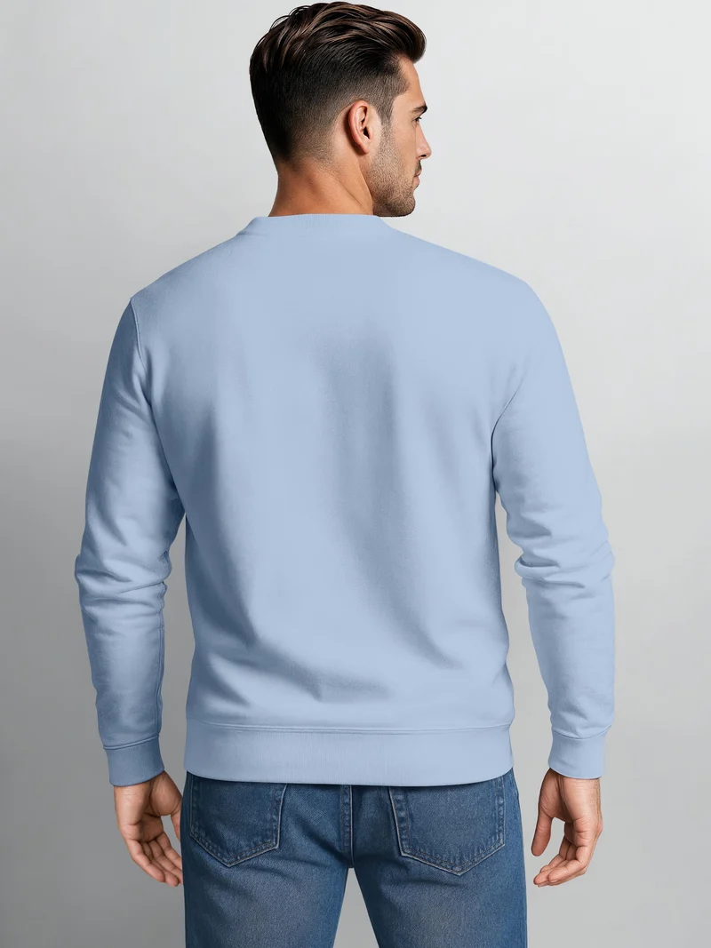 Herren Sweatshirt mit Frontprint - Minimal Mountain - Regular Fit