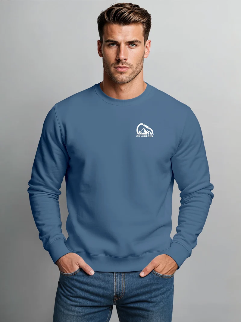 Herren Sweatshirt mit Frontprint - Climbing Mountain - Regular Fit
