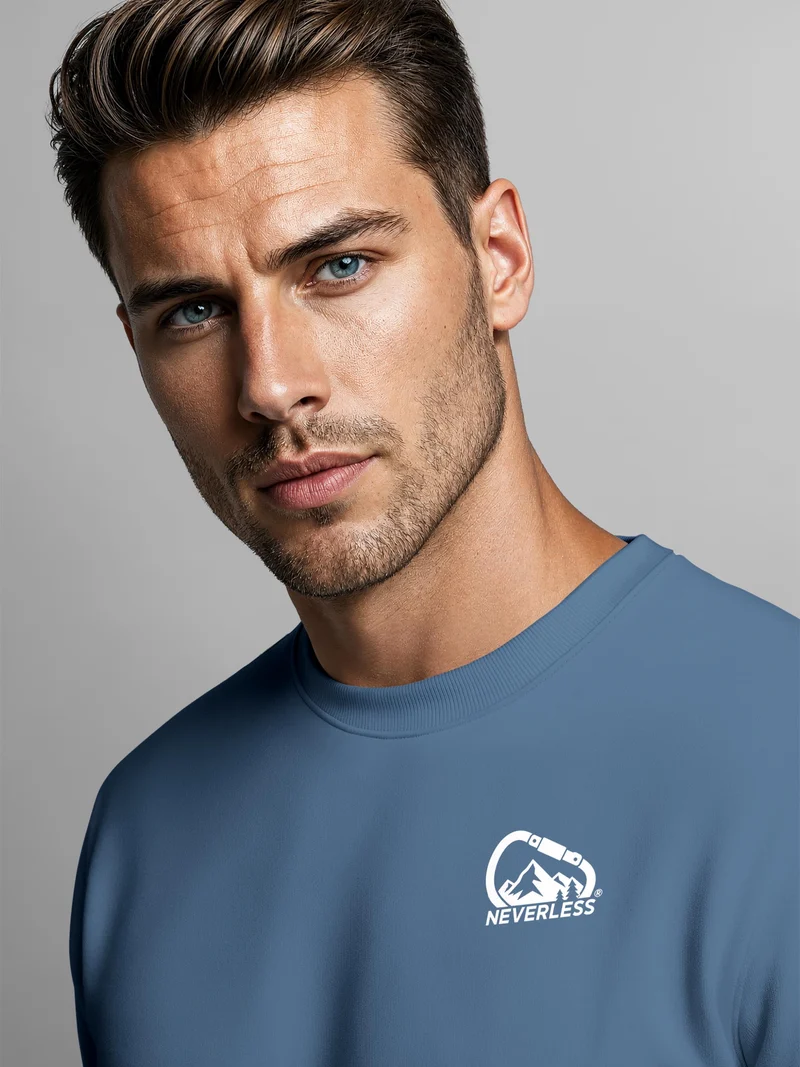 Herren Sweatshirt mit Frontprint - Climbing Mountain - Regular Fit