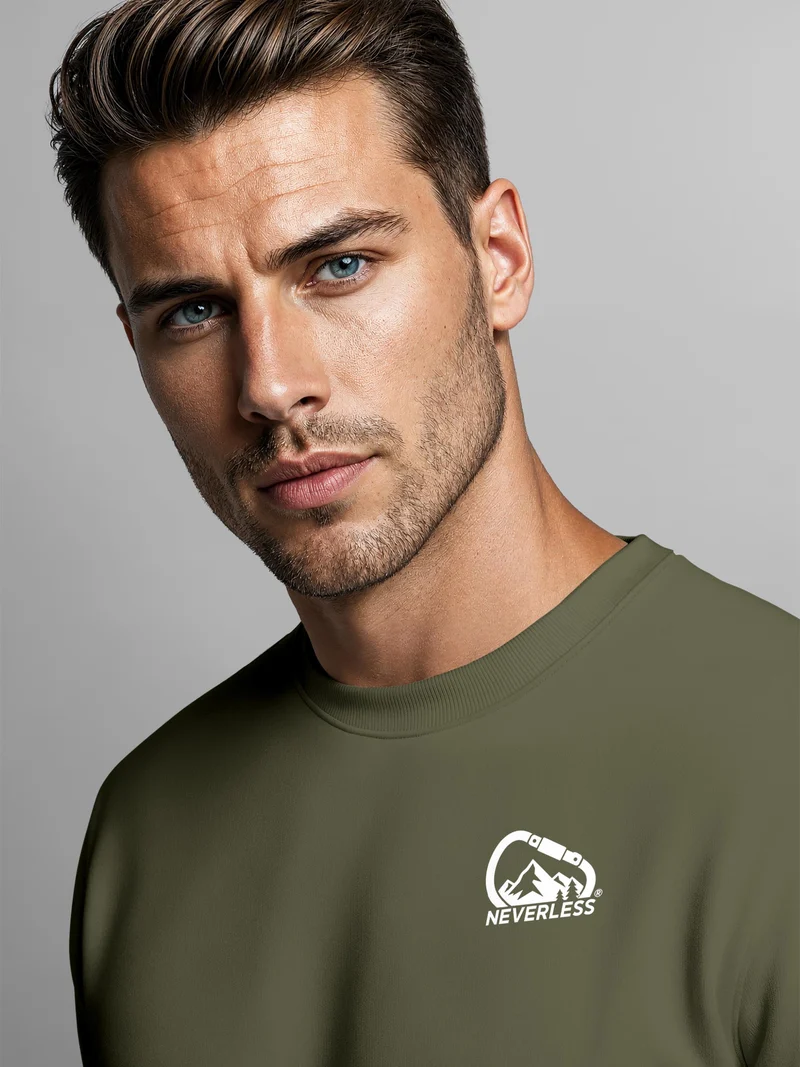 Herren Sweatshirt mit Frontprint - Climbing Mountain - Regular Fit