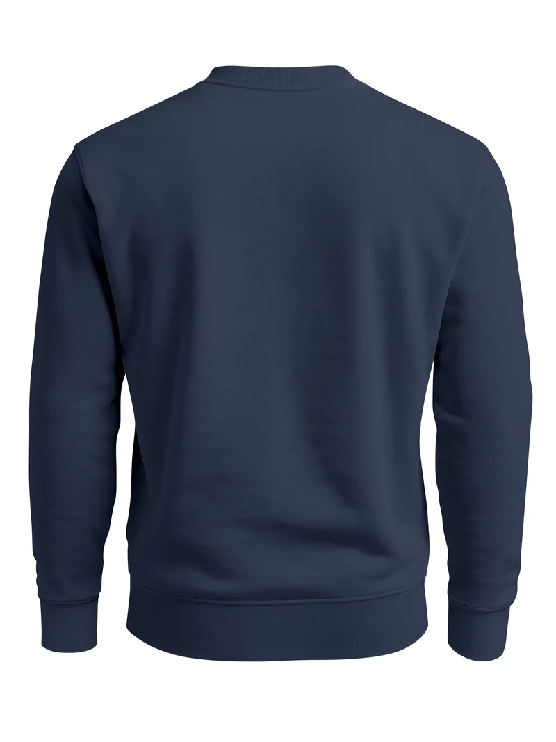 Sweatshirt Herren ohne Kapuze California Palmen Frontprint Rundhals-Pullover Fashion Streetwear