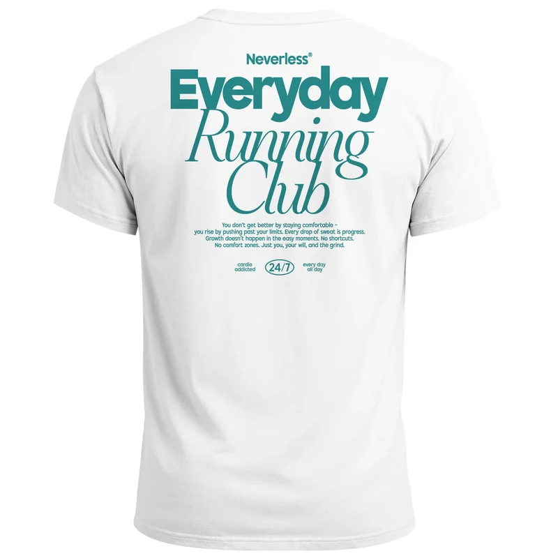 Backprint TShirt Herren Everyday Running Club Sport Laufen Joggen Cardio Addicted Fashion