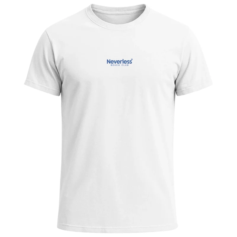 Herren T-Shirt Backprint Sommer Funshirt mit Palmen Print Retro Typografie – Strand Urlaub Grafikshirt Kurzarm Baumwwolle