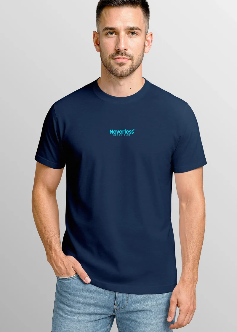 Herren T-Shirt Backprint Sommer Funshirt mit Palmen Print Retro Typografie – Strand Urlaub Grafikshirt Kurzarm Baumwwolle