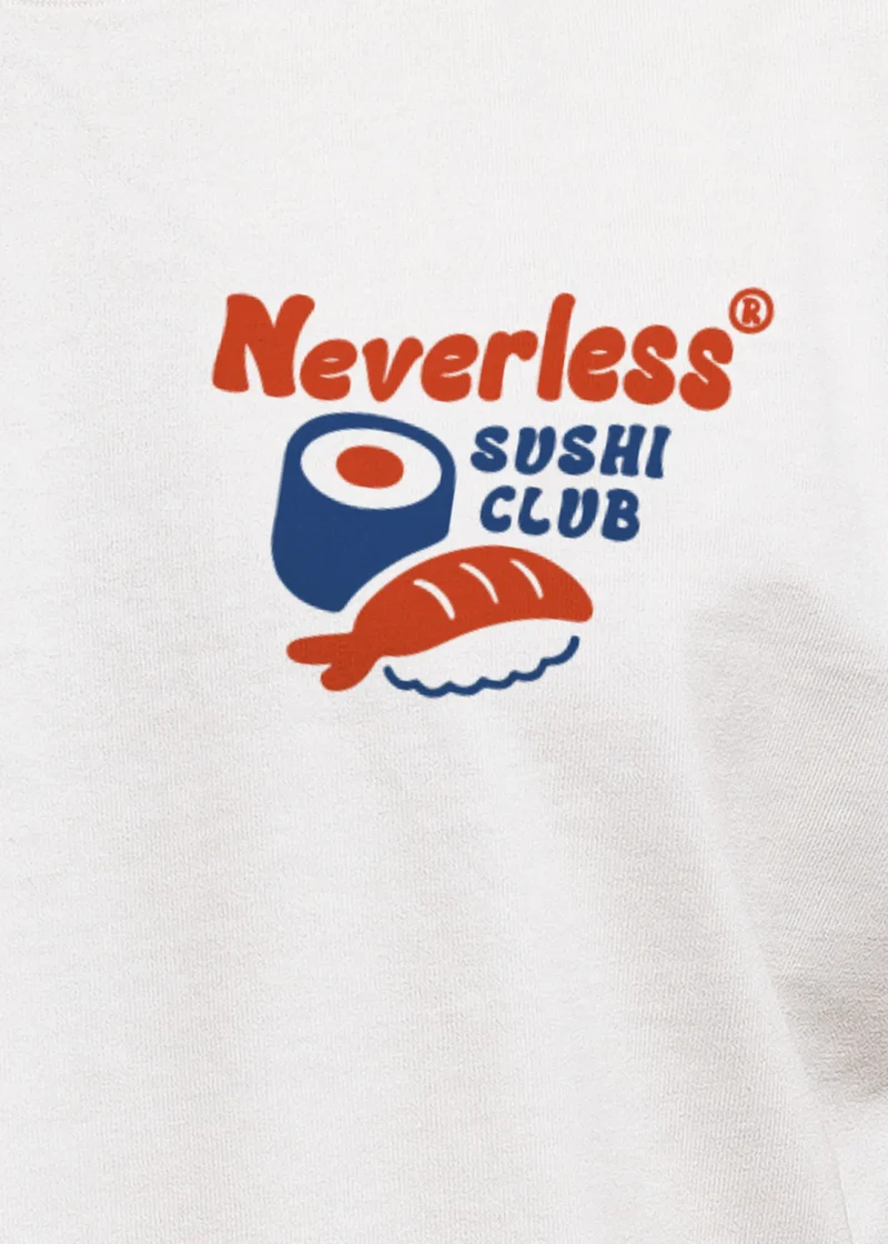 Herren T-Shirt Sushi Lovers Club – Grafikshirt mit Sushi Print – Lustiges Foodie Shirt Sommer Fashion Streetstyle