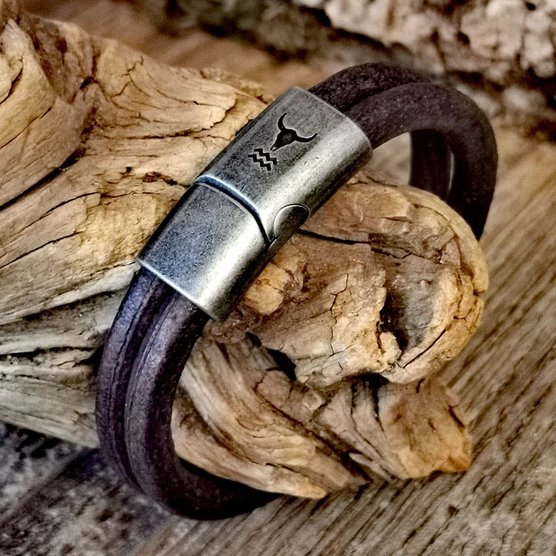 Lederarmband im Vintage Look