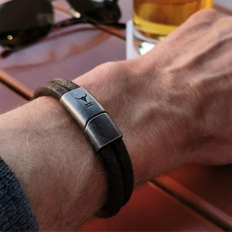 Lederarmband im Vintage Look