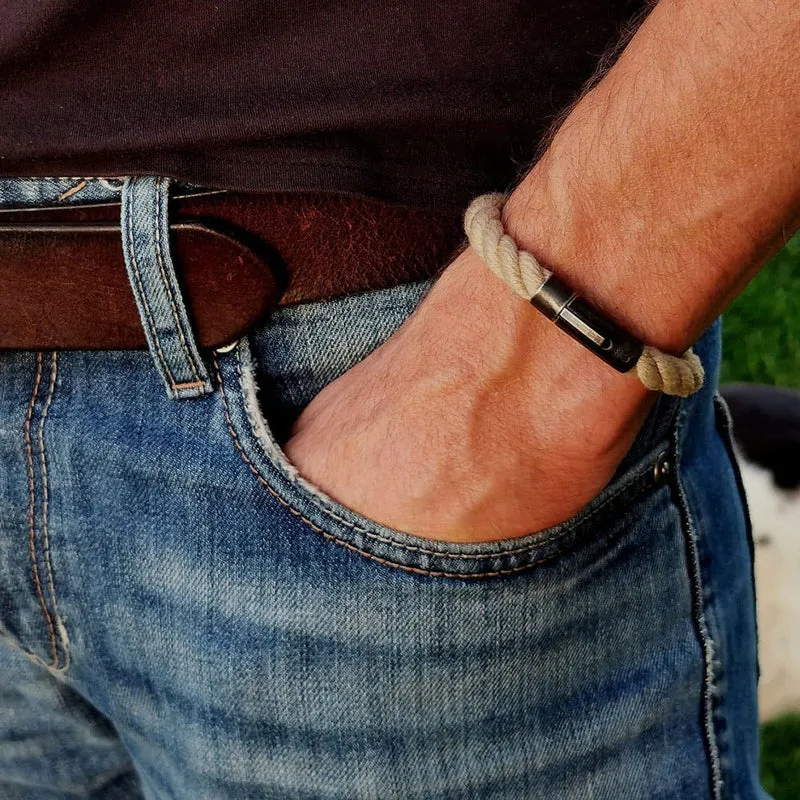 Retro-Armband aus Segeltau