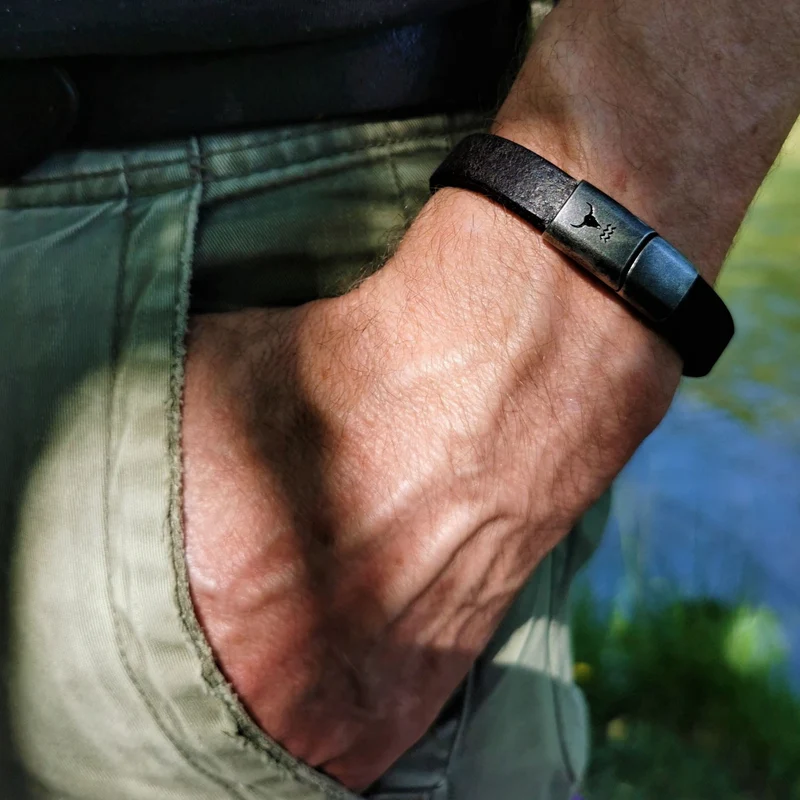 Lederarmband im Vintage Look