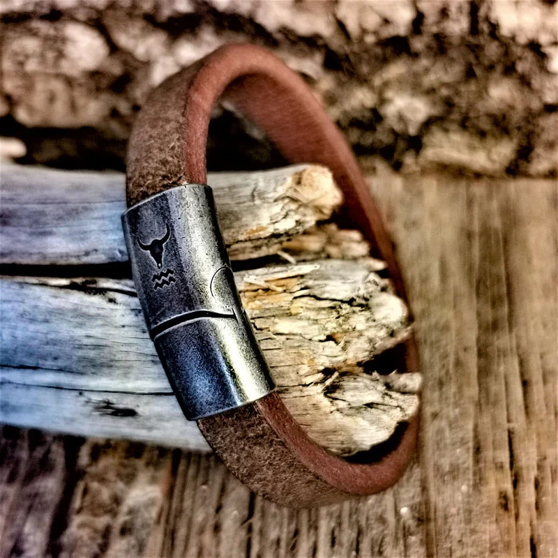 Lederarmband im Vintage Look